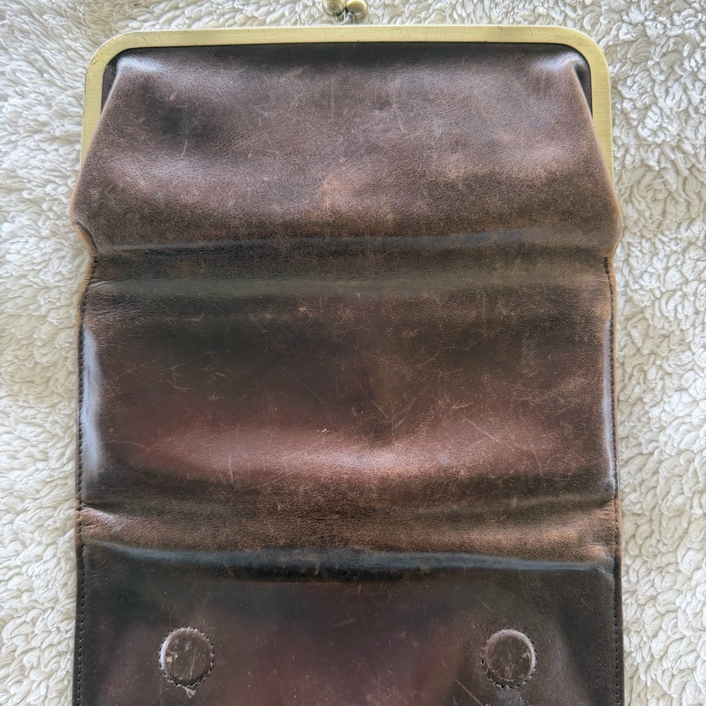 HOBO Rachel Dark Brown Leather Clutch - Picture 3 of 4